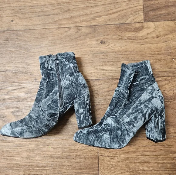 CRUSHED BLUE VELVET Steve Madden Steve Madden Kali Crushed Velvet Dress Blue Size XS main image 3